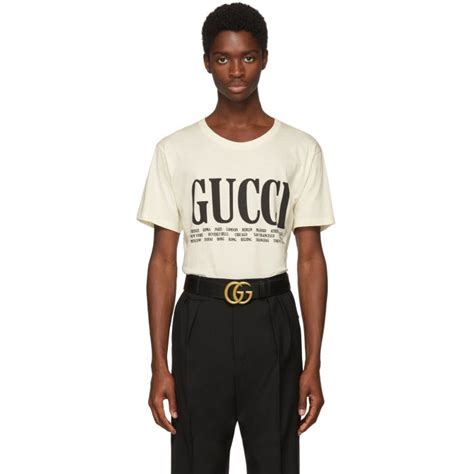 gucci off-white gucci cities t-shirt men|gucci white t shirt women's.